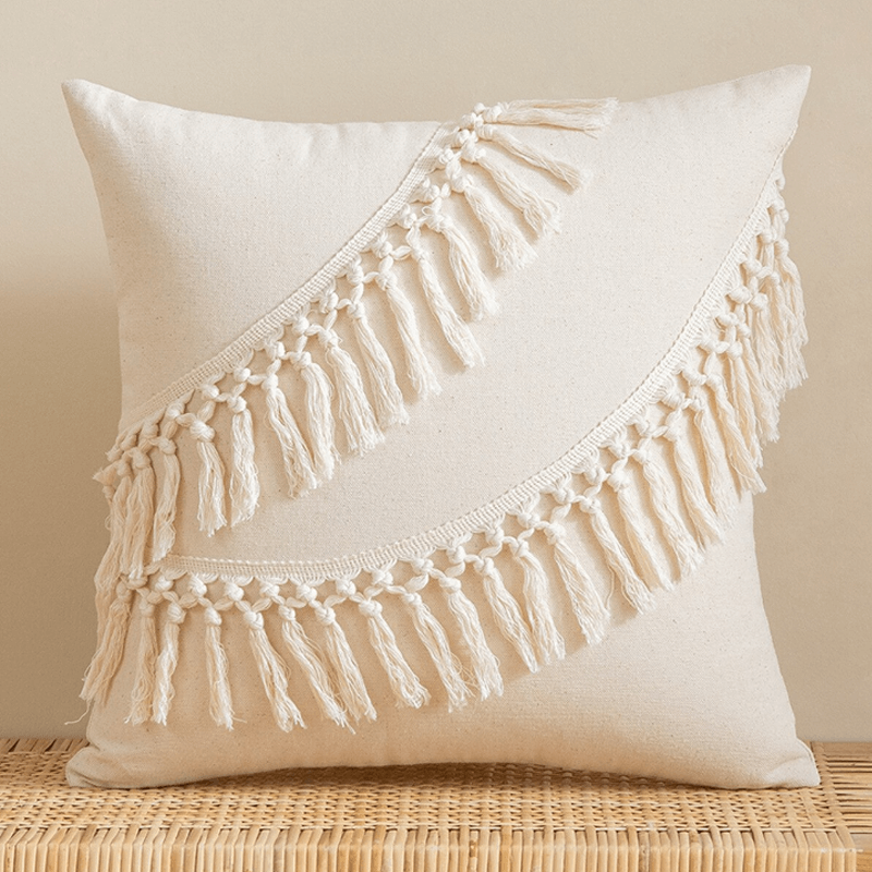 Coussin beige clair