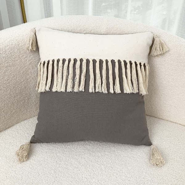 Coussin Beige et Noir