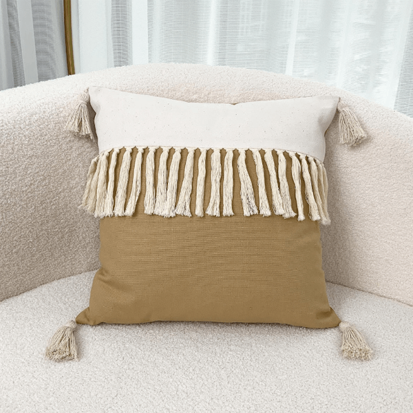 Coussin Marron Beige